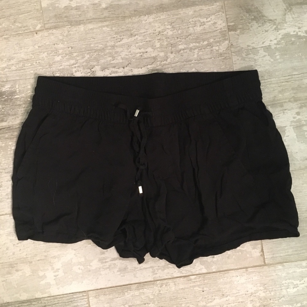 Black flowy shorts